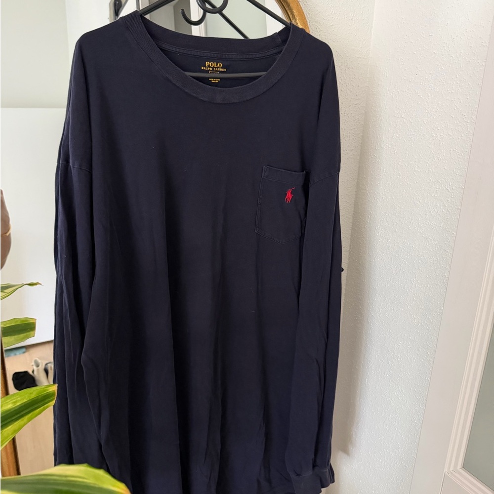 Polo by Ralph Lauren Men's Dark Blue Long Sleeve Tee